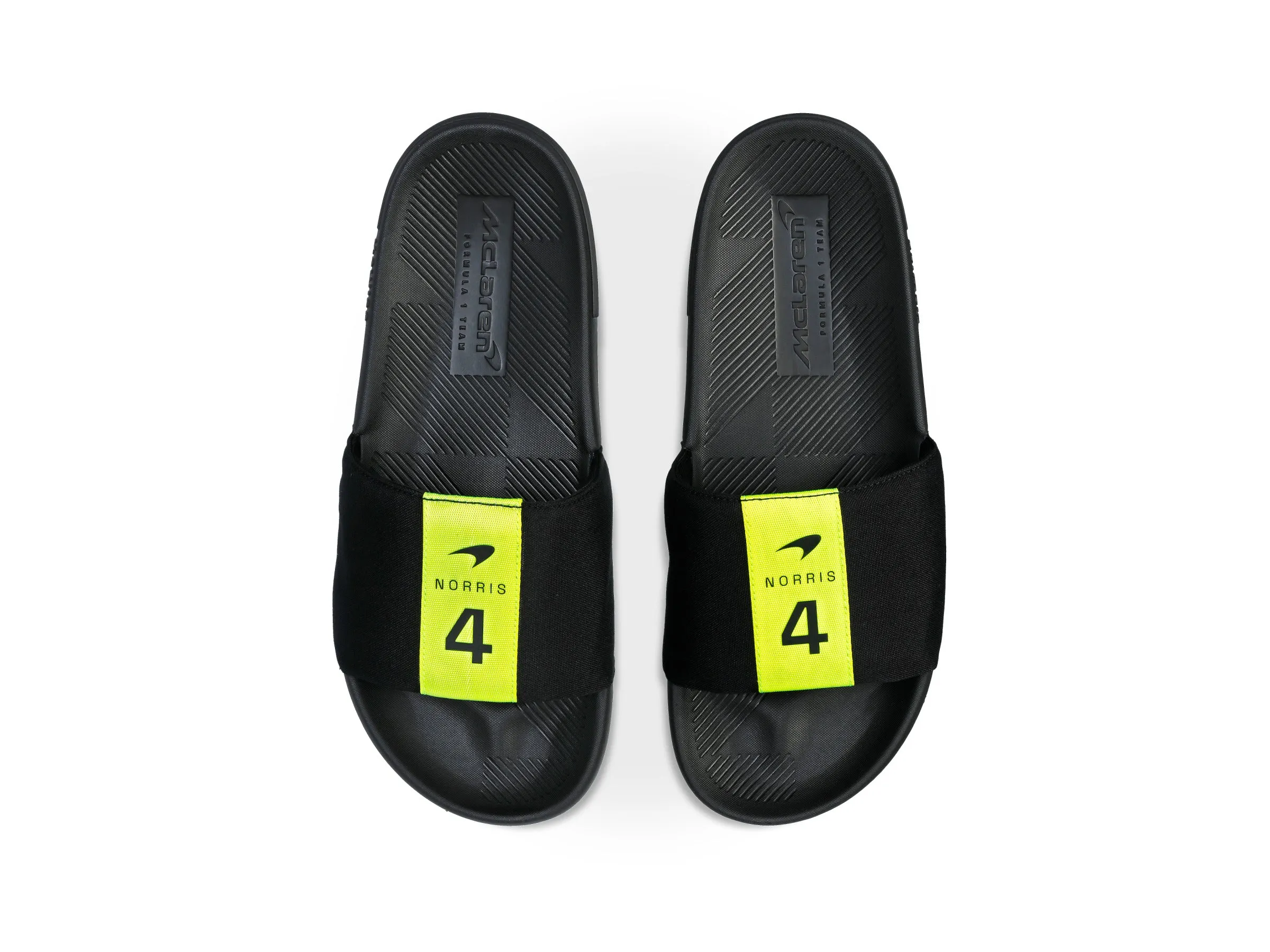 98951-071-M | SLIDE SANDAL LINEAR X MCLAREN | BLACK/SAFETY YELLOW