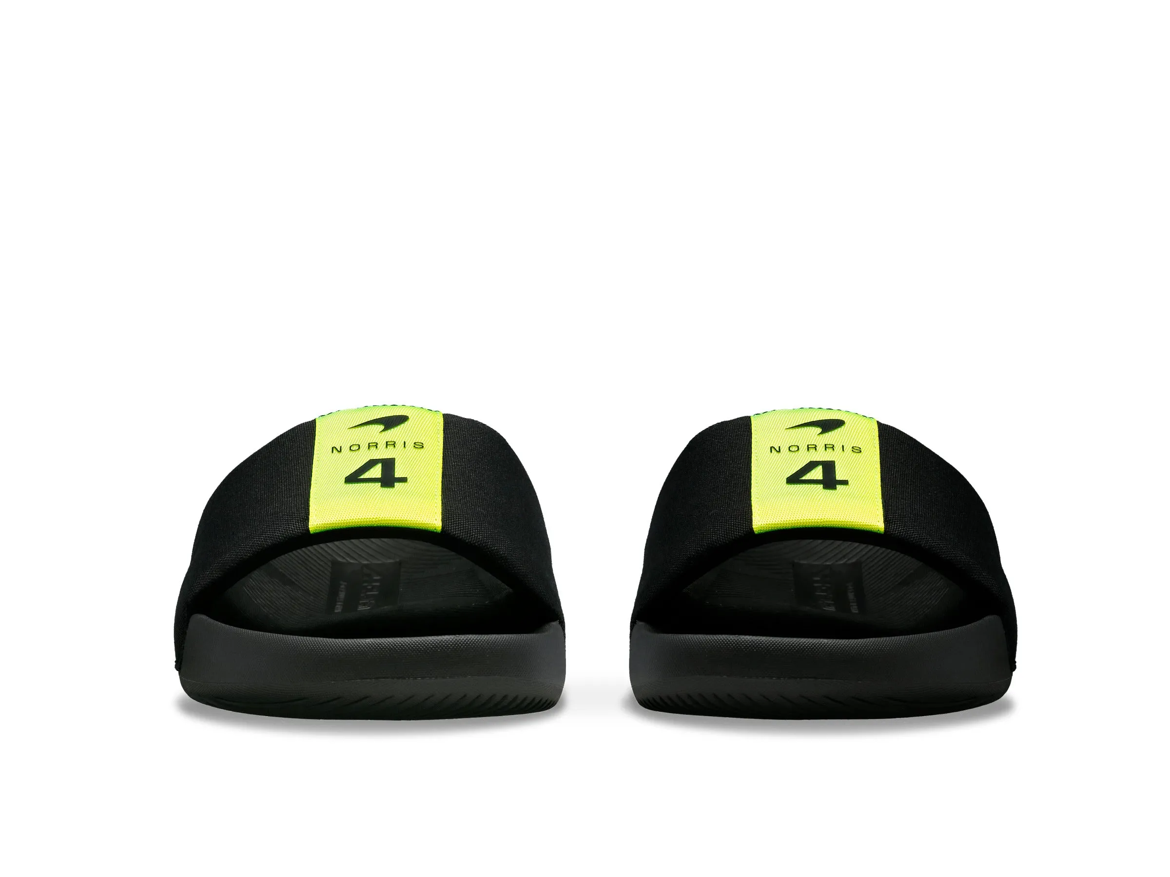 98951-071-M | SLIDE SANDAL LINEAR X MCLAREN | BLACK/SAFETY YELLOW