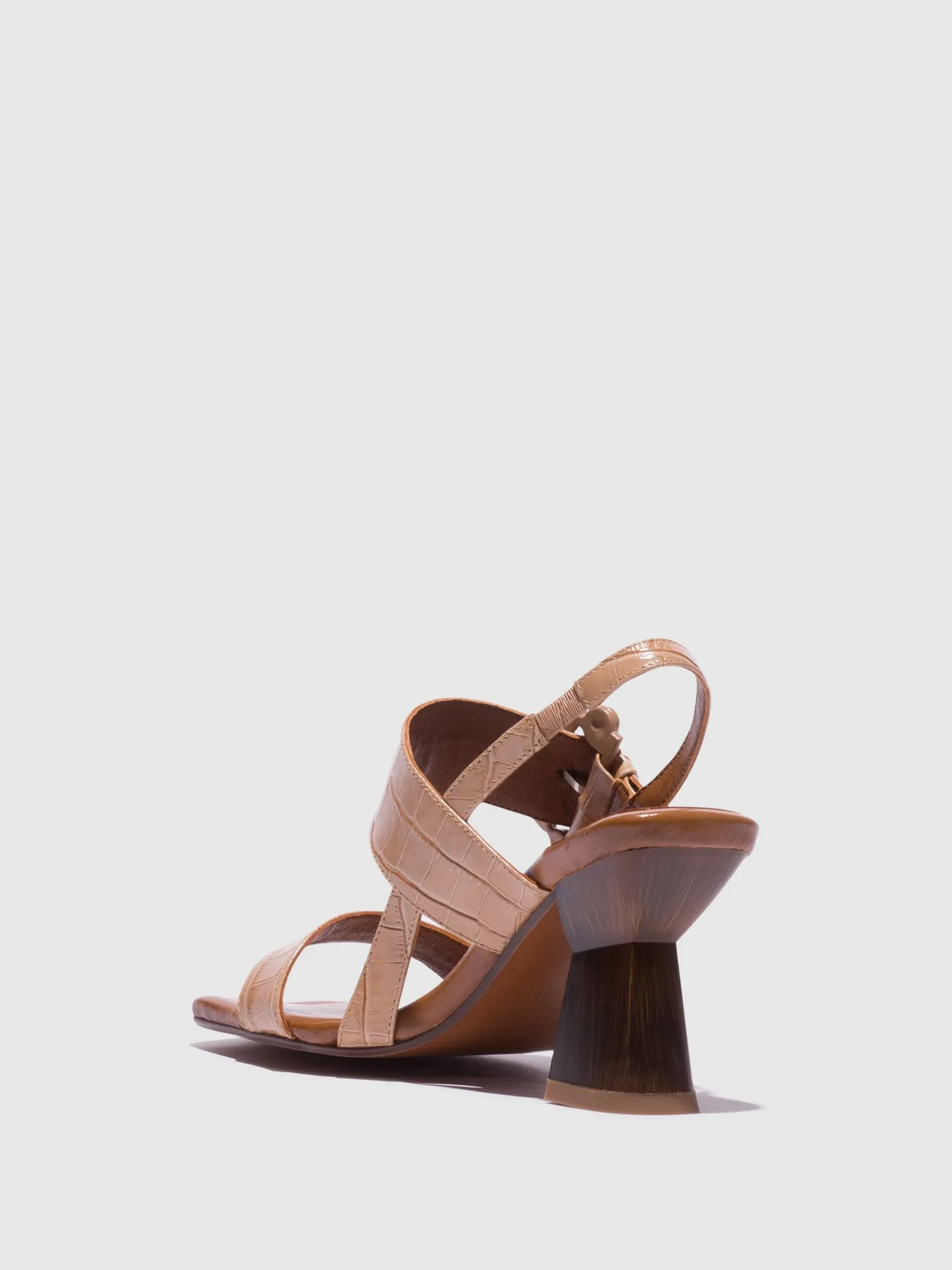Beige Appliqus Sandals