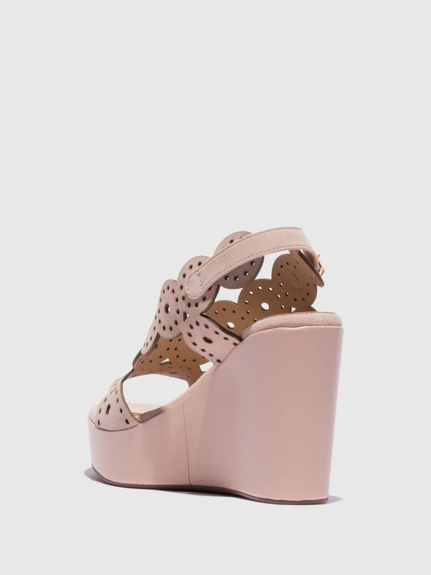 Beige Wedge Sandals