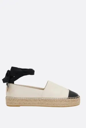 bicolor nappa espadrilles