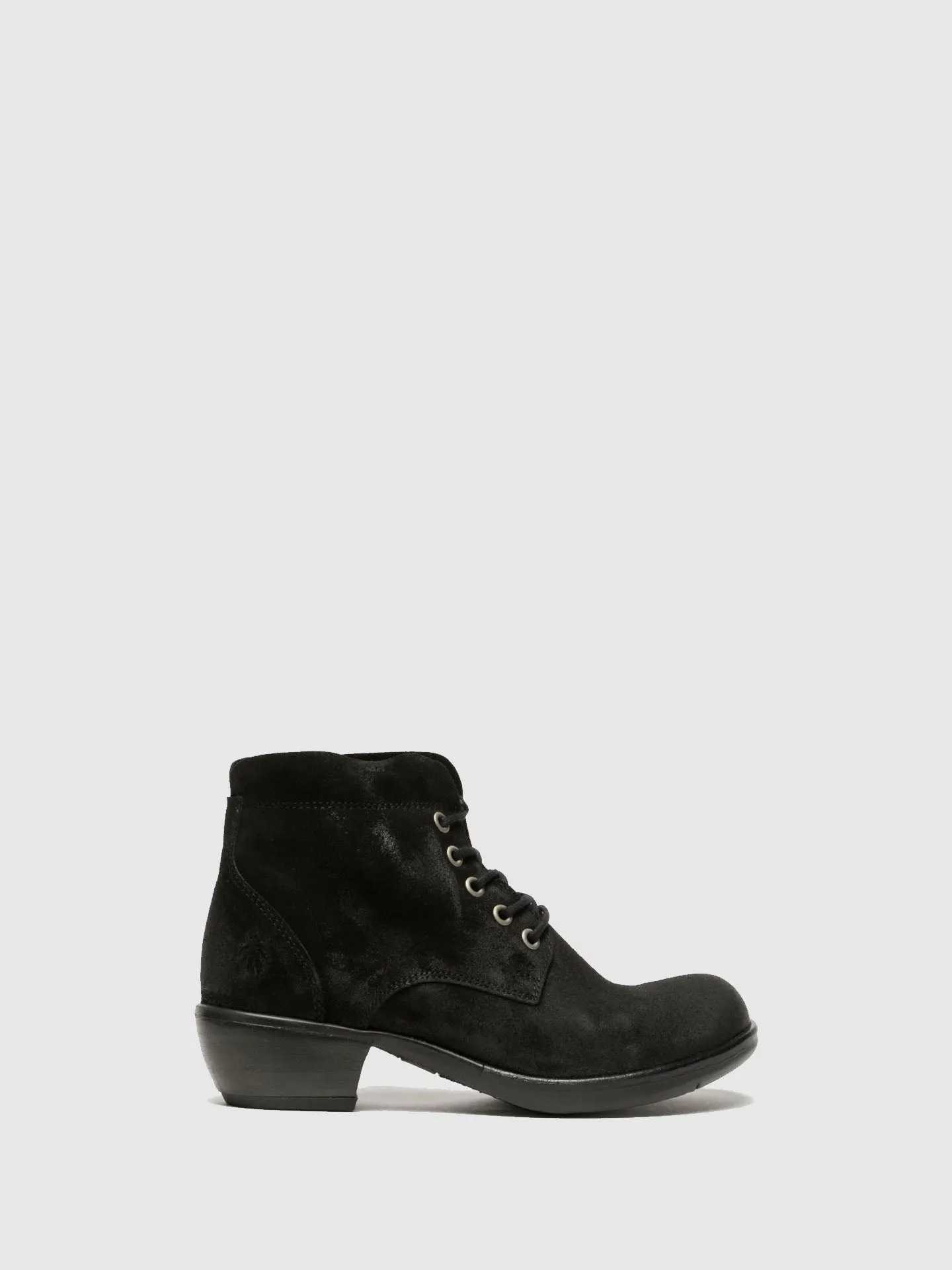 Black Lace-up Ankle Boots