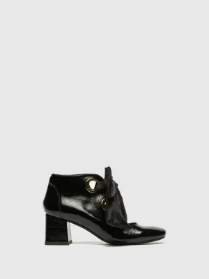 Black Lace-up Ankle Boots