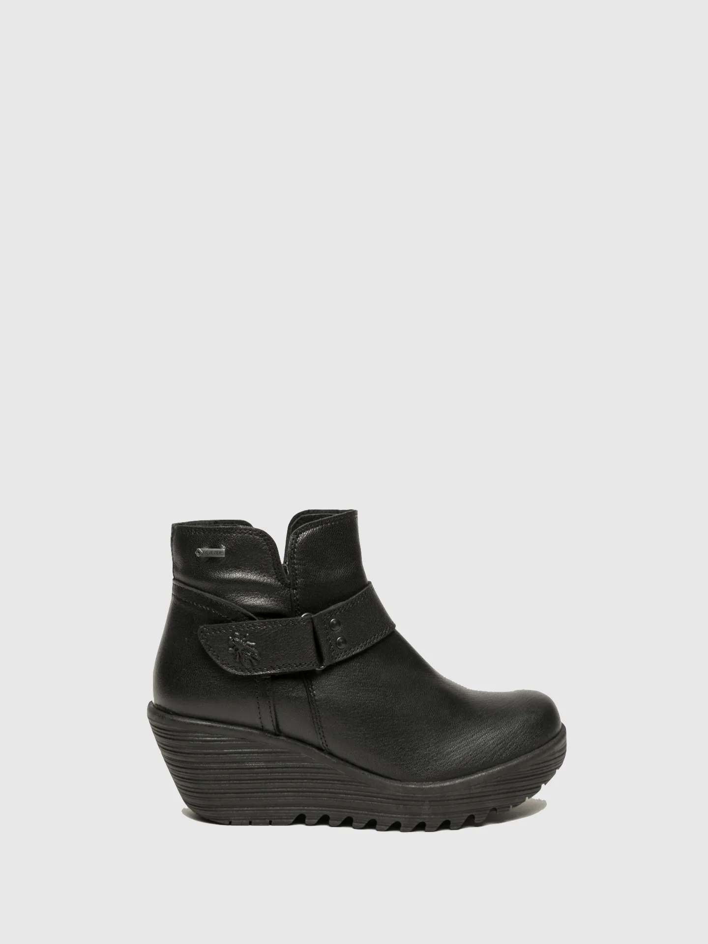 Black Velcro Ankle Boots
