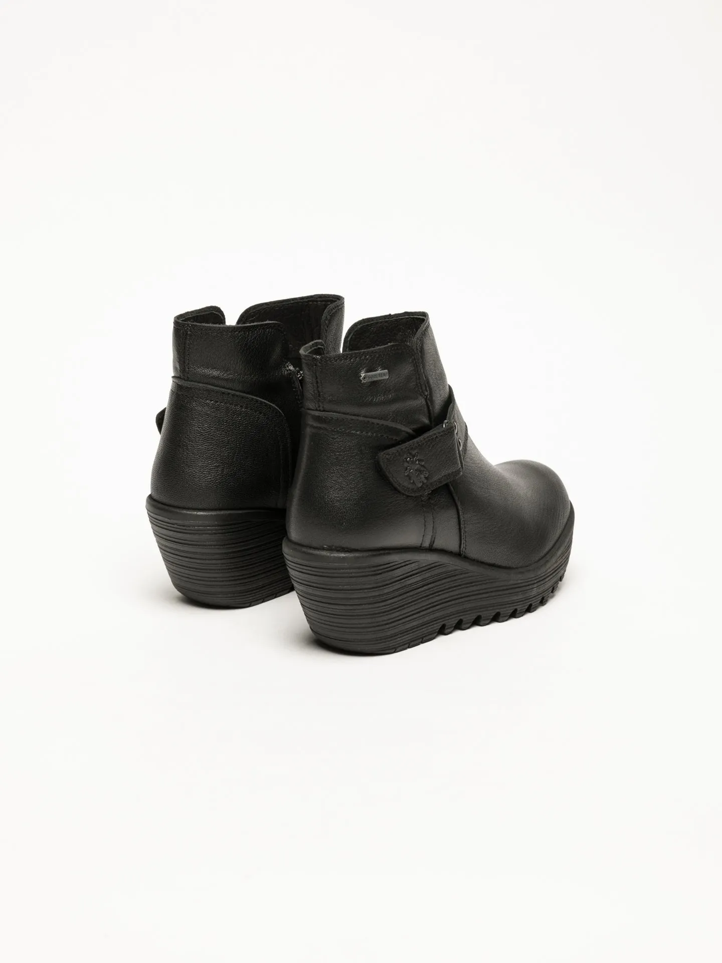 Black Velcro Ankle Boots