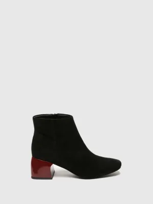 Black Zip Up Ankle Boots