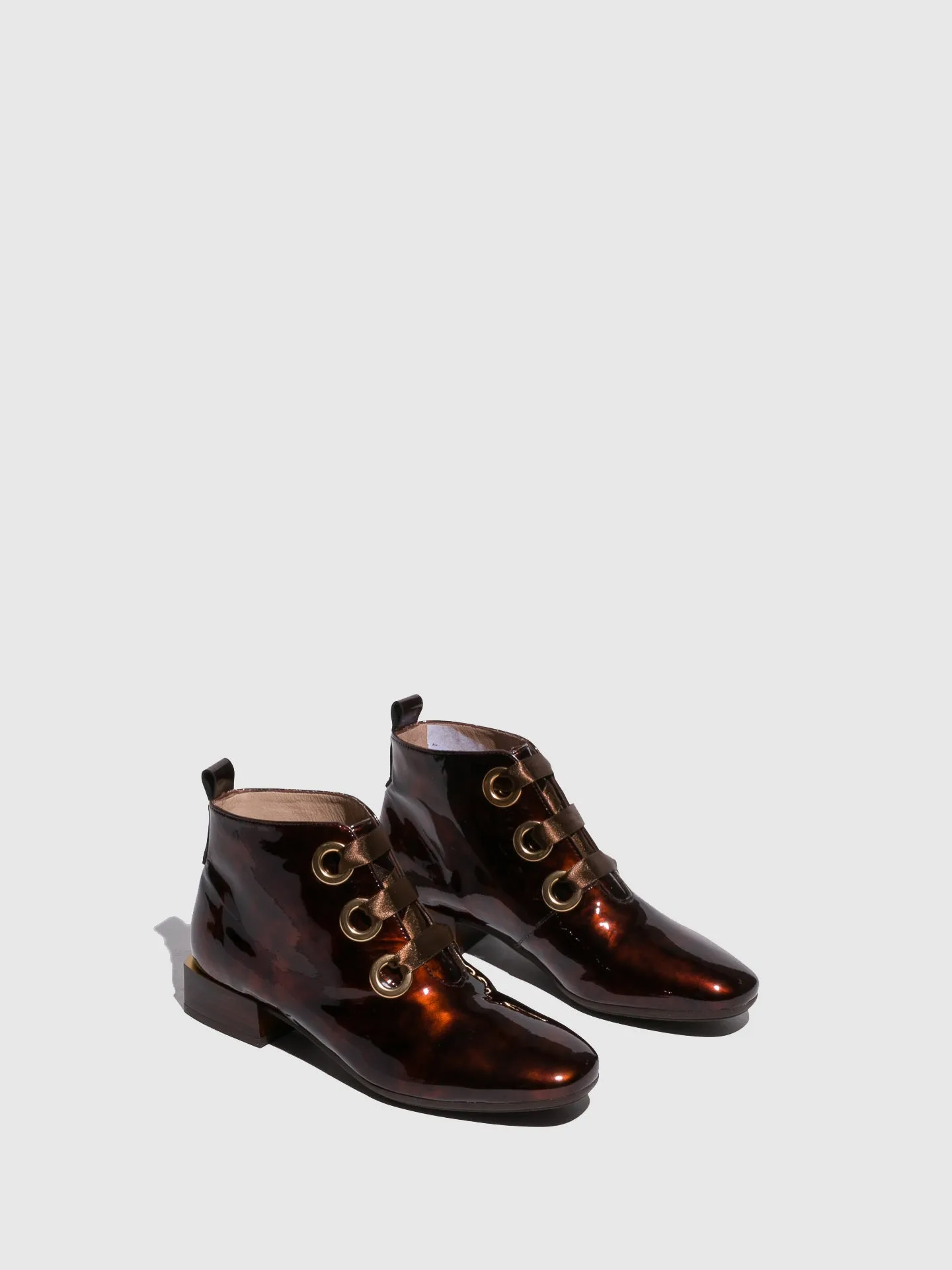 Brown Lace-up Ankle Boots
