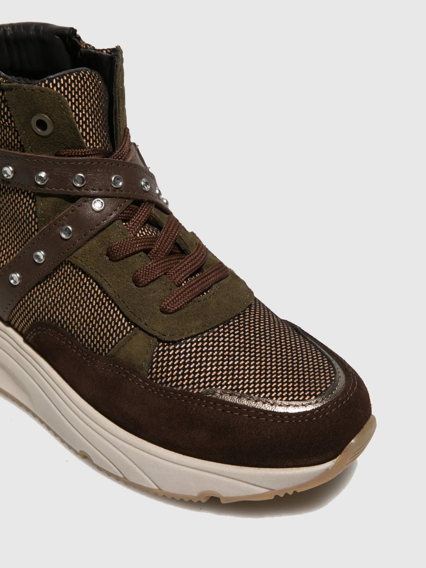 Brown Zip Up Ankle Boots