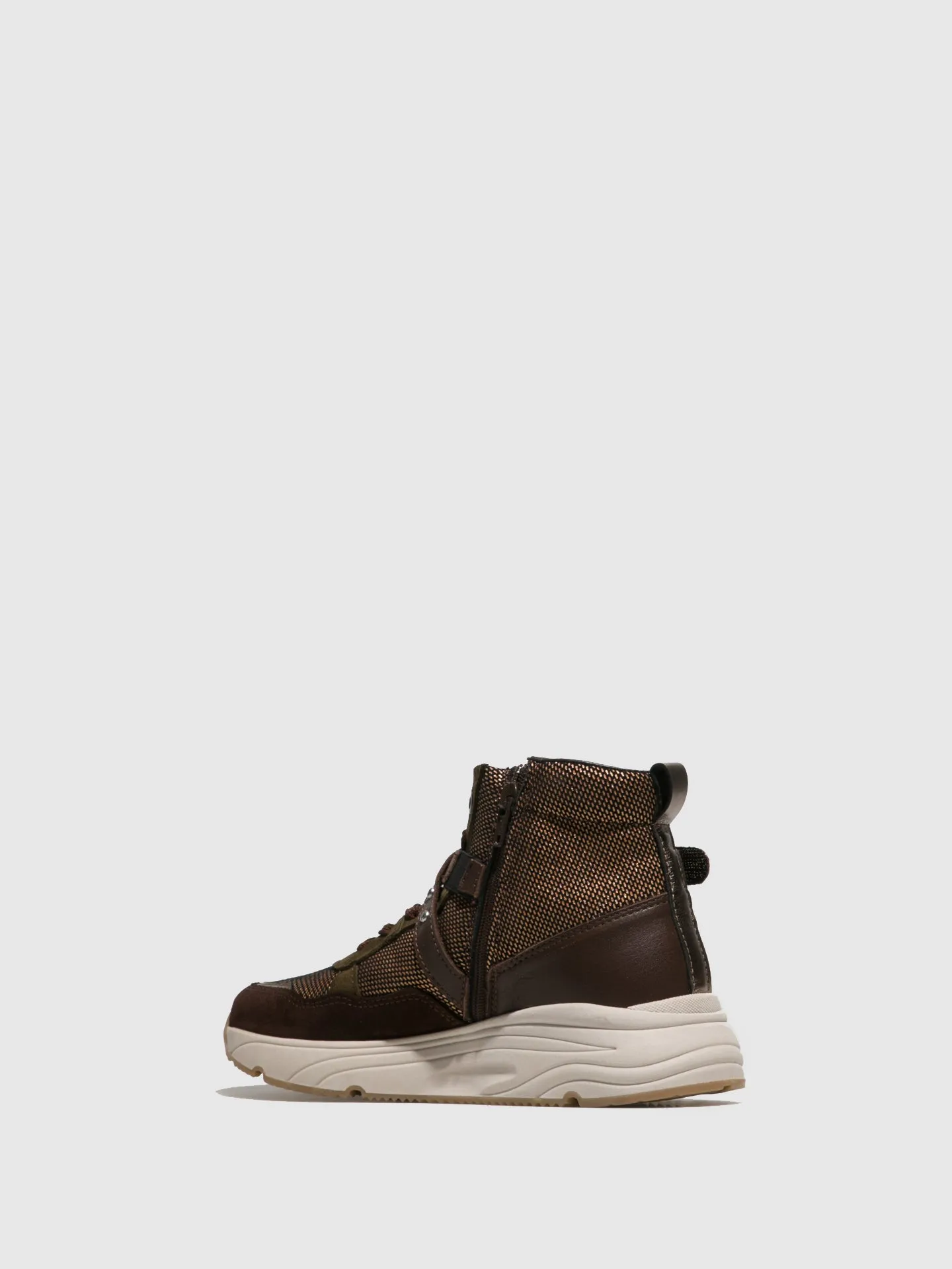 Brown Zip Up Ankle Boots