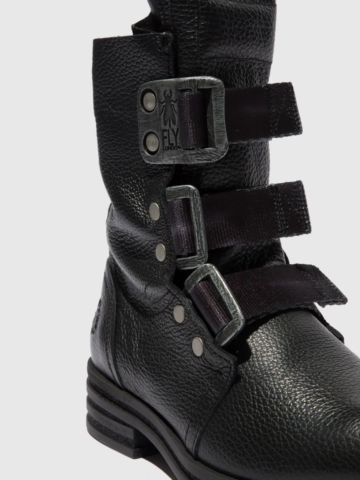 Buckle Ankle Boots KIFF682FLY RIO BLACK
