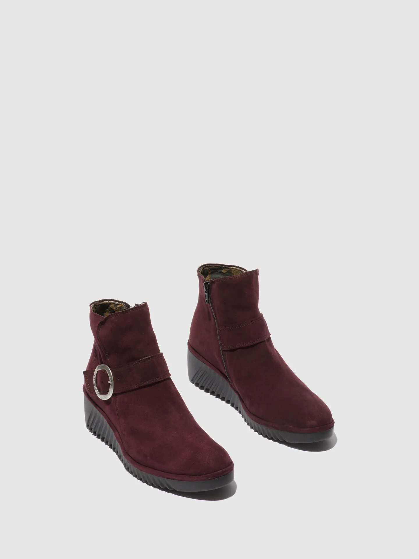 Buckle Ankle Boots LELI334FLY SILKY WINE