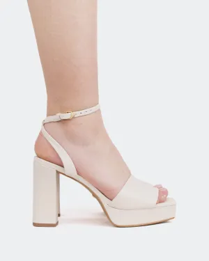 Caicos, Off White Leather/Cuir Blanc Cass