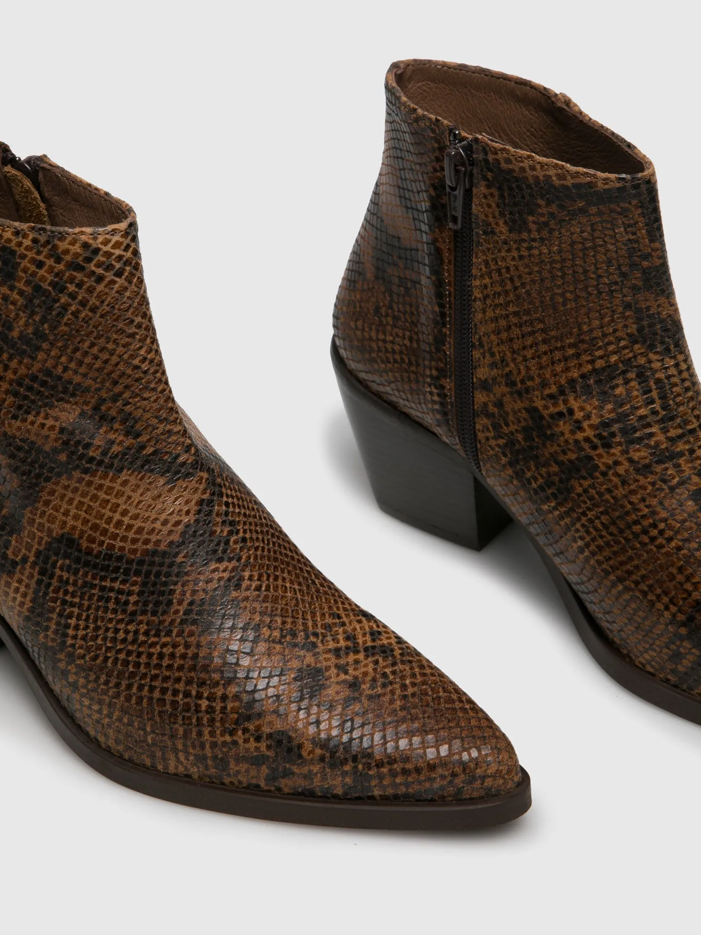 Camel Cowboy Ankle Boots