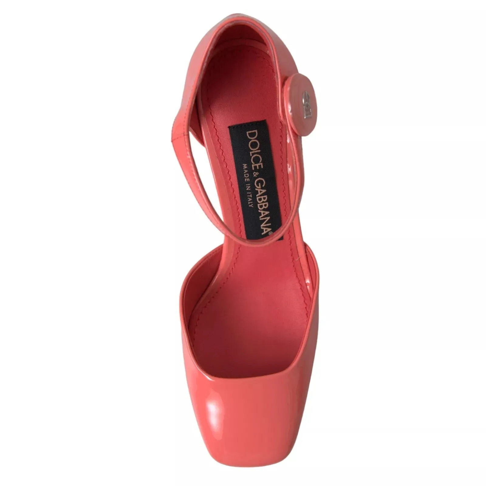 Dolce & Gabbana Peach Leather Ankle Strap Heels Sandals Women's Shoes (Pre-Owned)