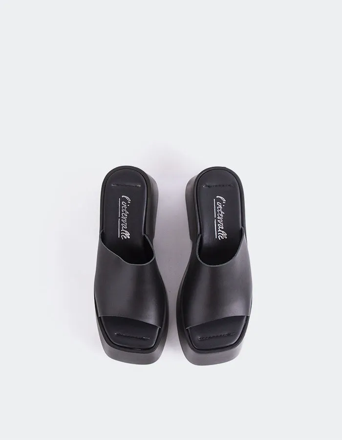 Fidle Black Leather