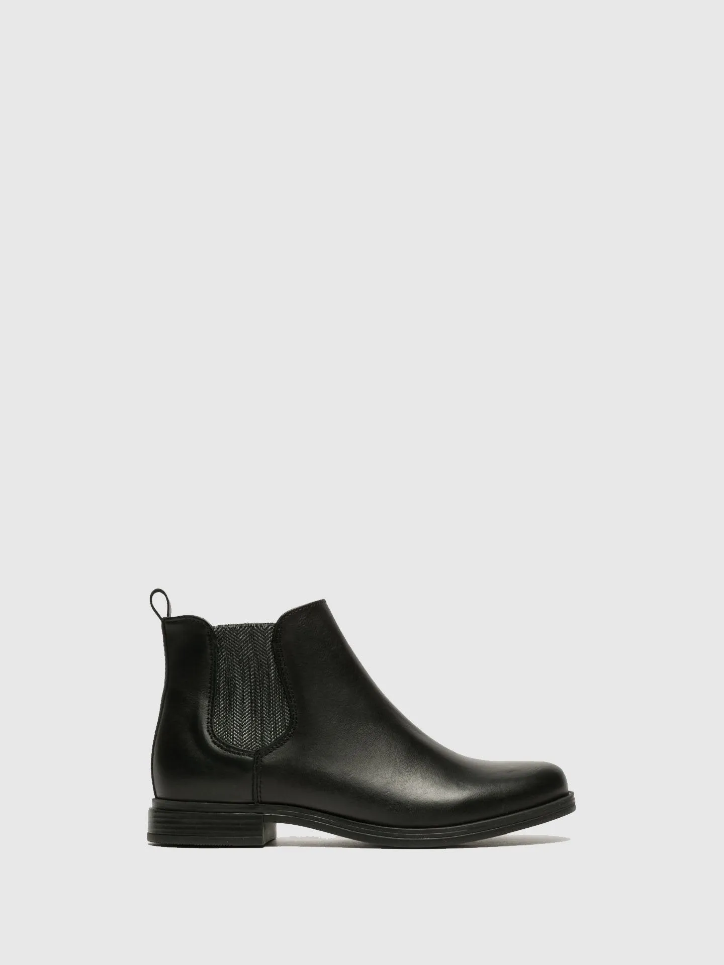 Gloss Black Chelsea Ankle Boots