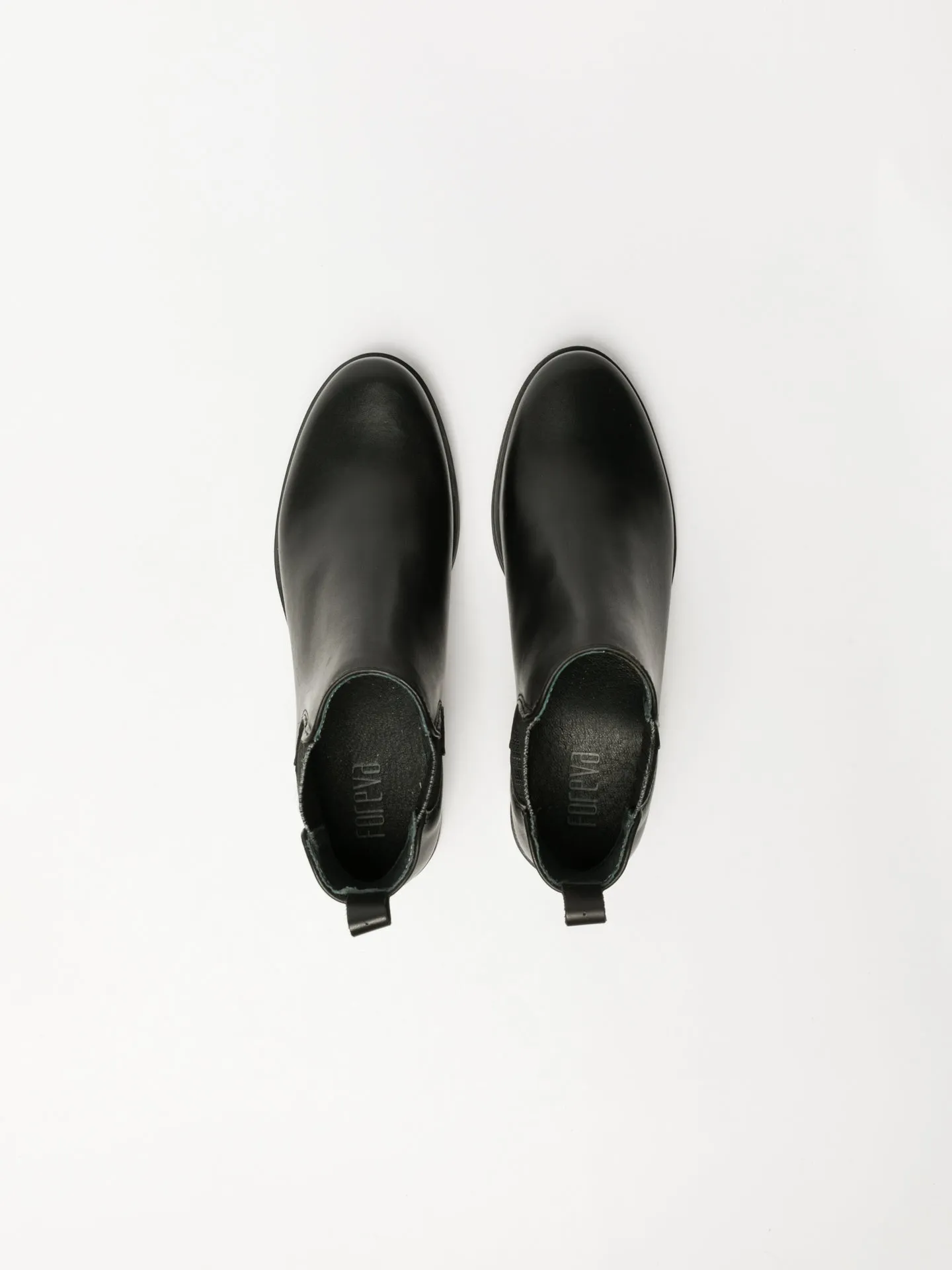 Gloss Black Chelsea Ankle Boots