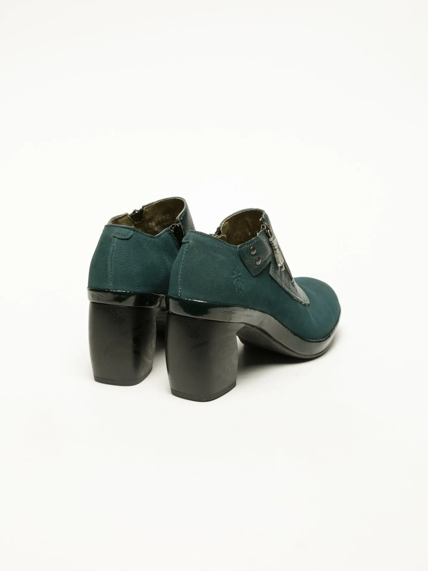 Green Zip Up Ankle Boots