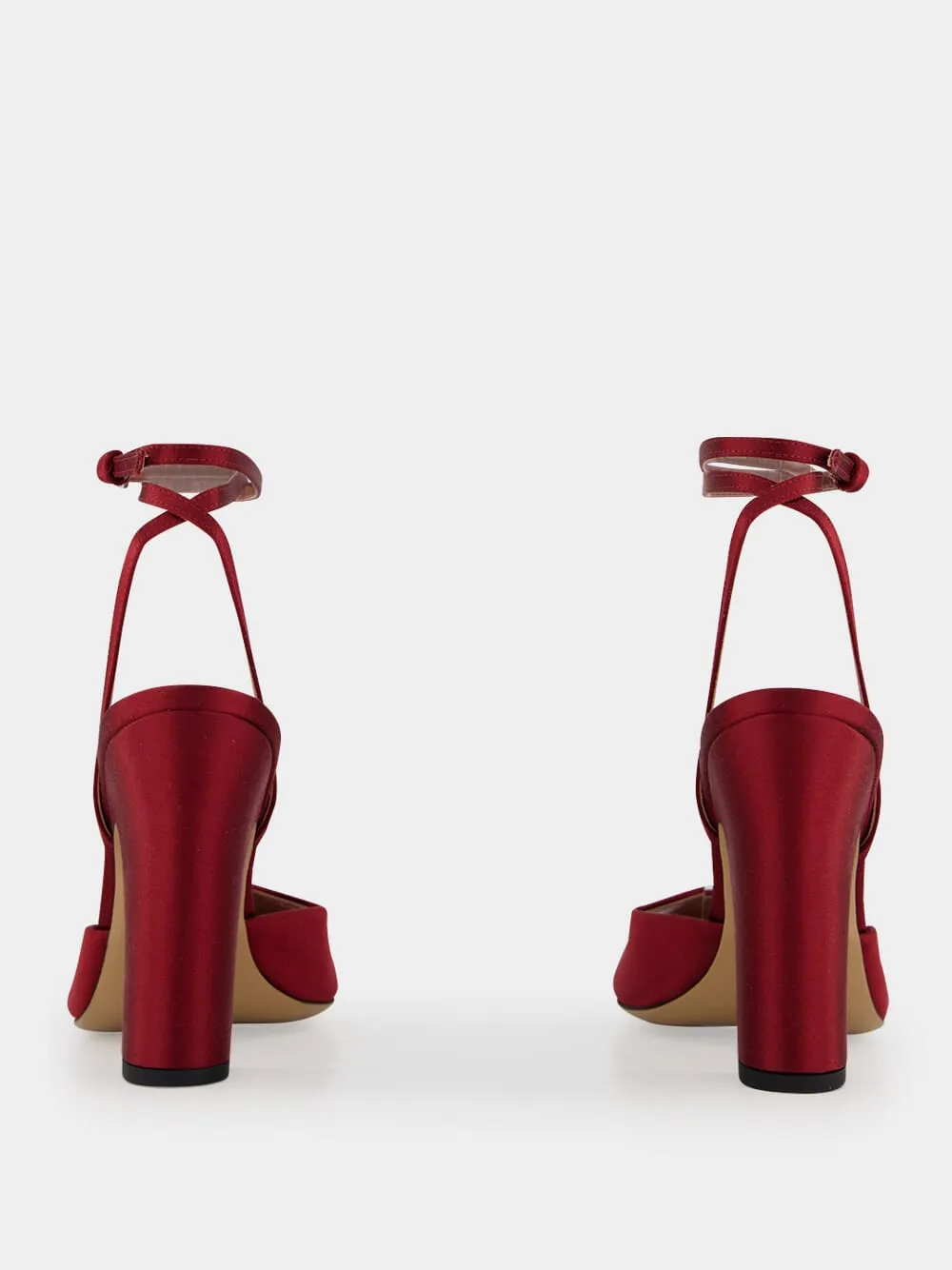 Lara Rouje Noir Satin Sandal