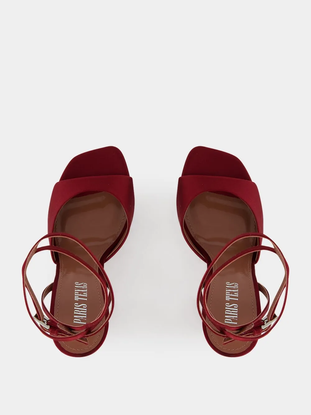 Lara Rouje Noir Satin Sandal