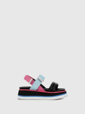 Multicolor Wedge Sandals