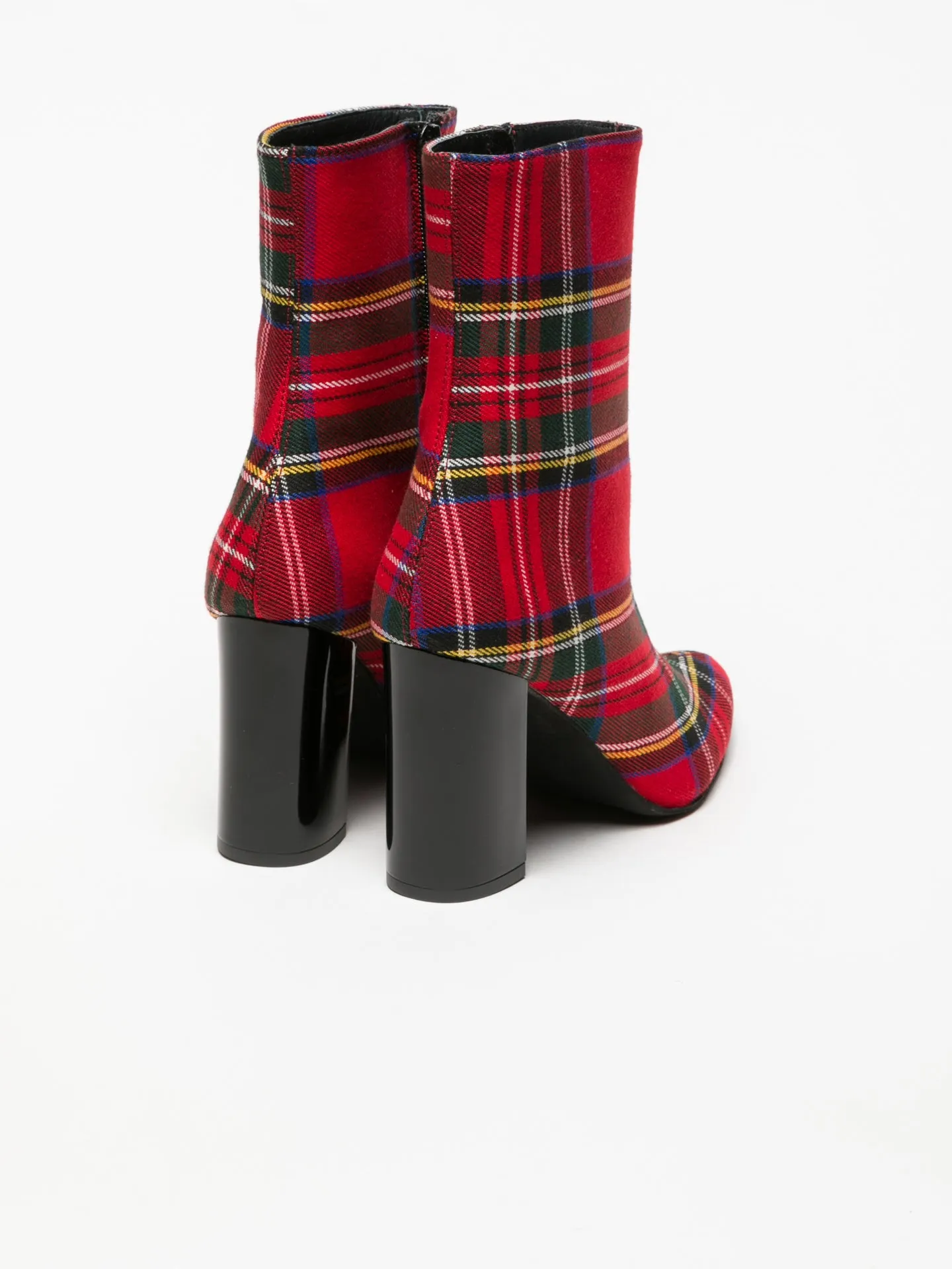 Red Zip Up Ankle Boots