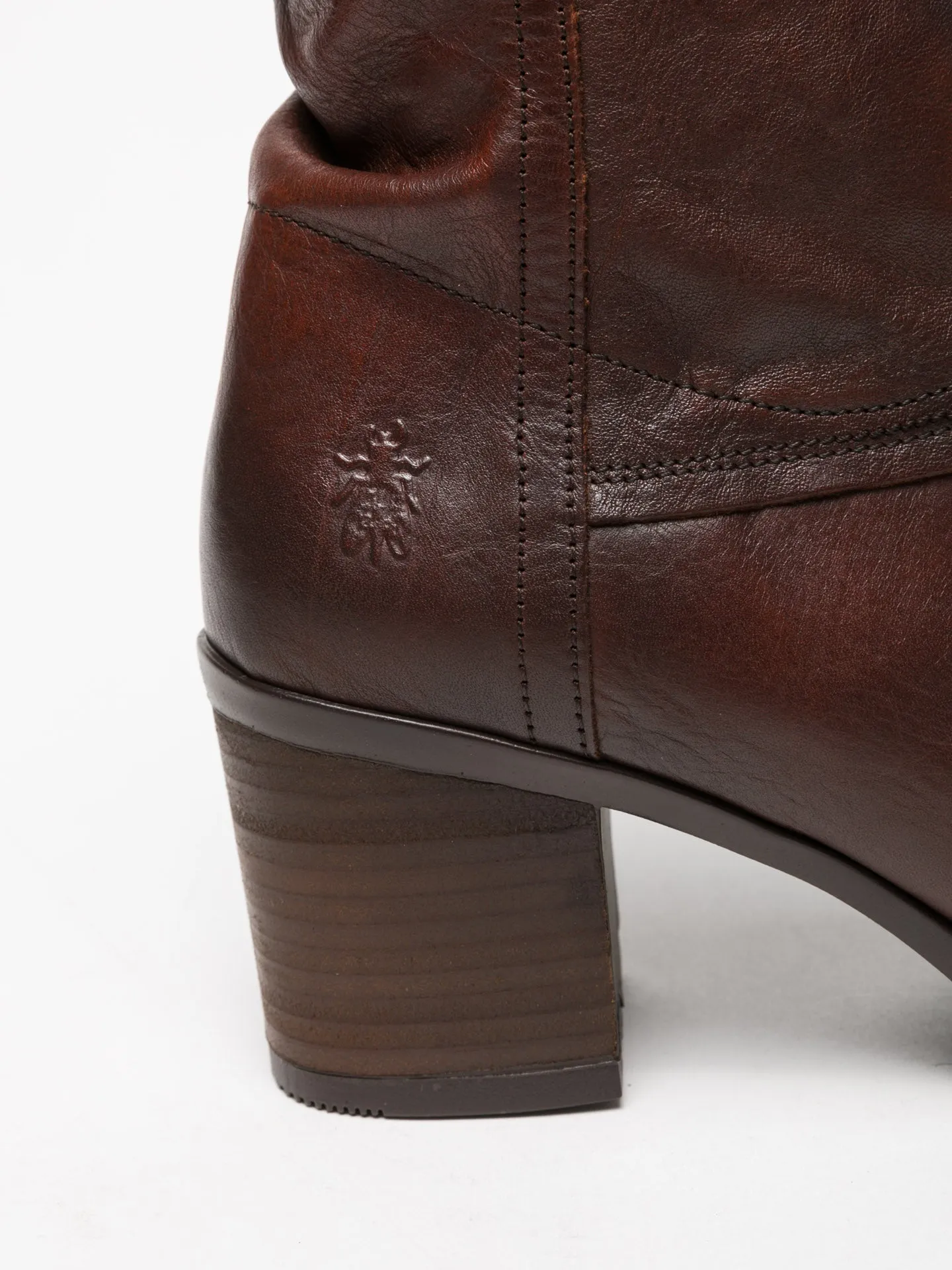 SaddleBrown Zip Up Ankle Boots