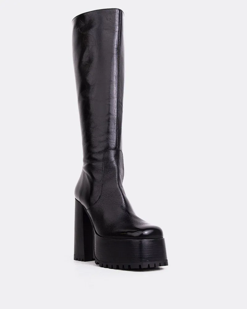 Saylor Black Leather