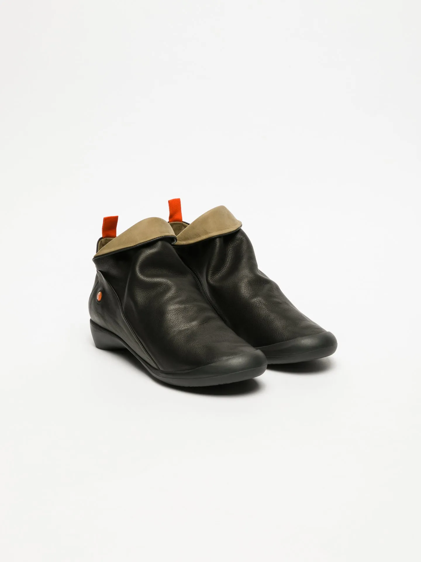 Smoke Black Zip Up Ankle Boots