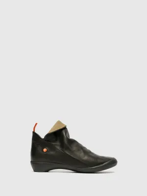 Smoke Black Zip Up Ankle Boots