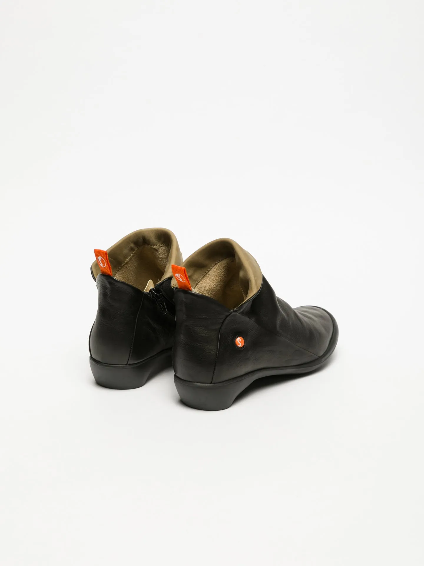 Smoke Black Zip Up Ankle Boots