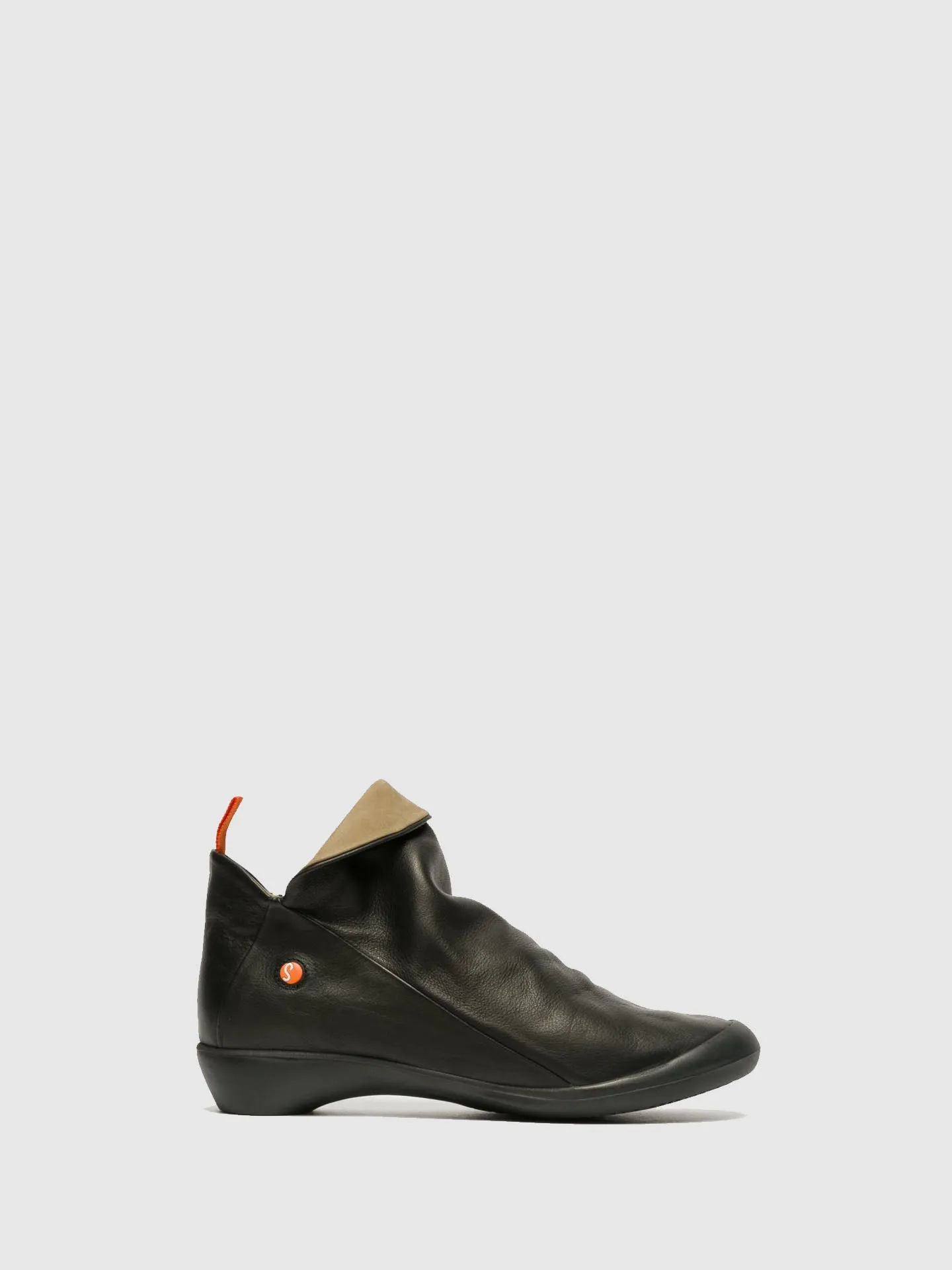Smoke Black Zip Up Ankle Boots