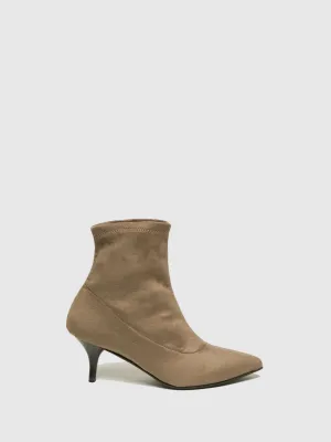 Tan Sock Ankle Boots