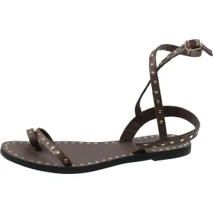 Womens Studded Leather Flatform Sandals