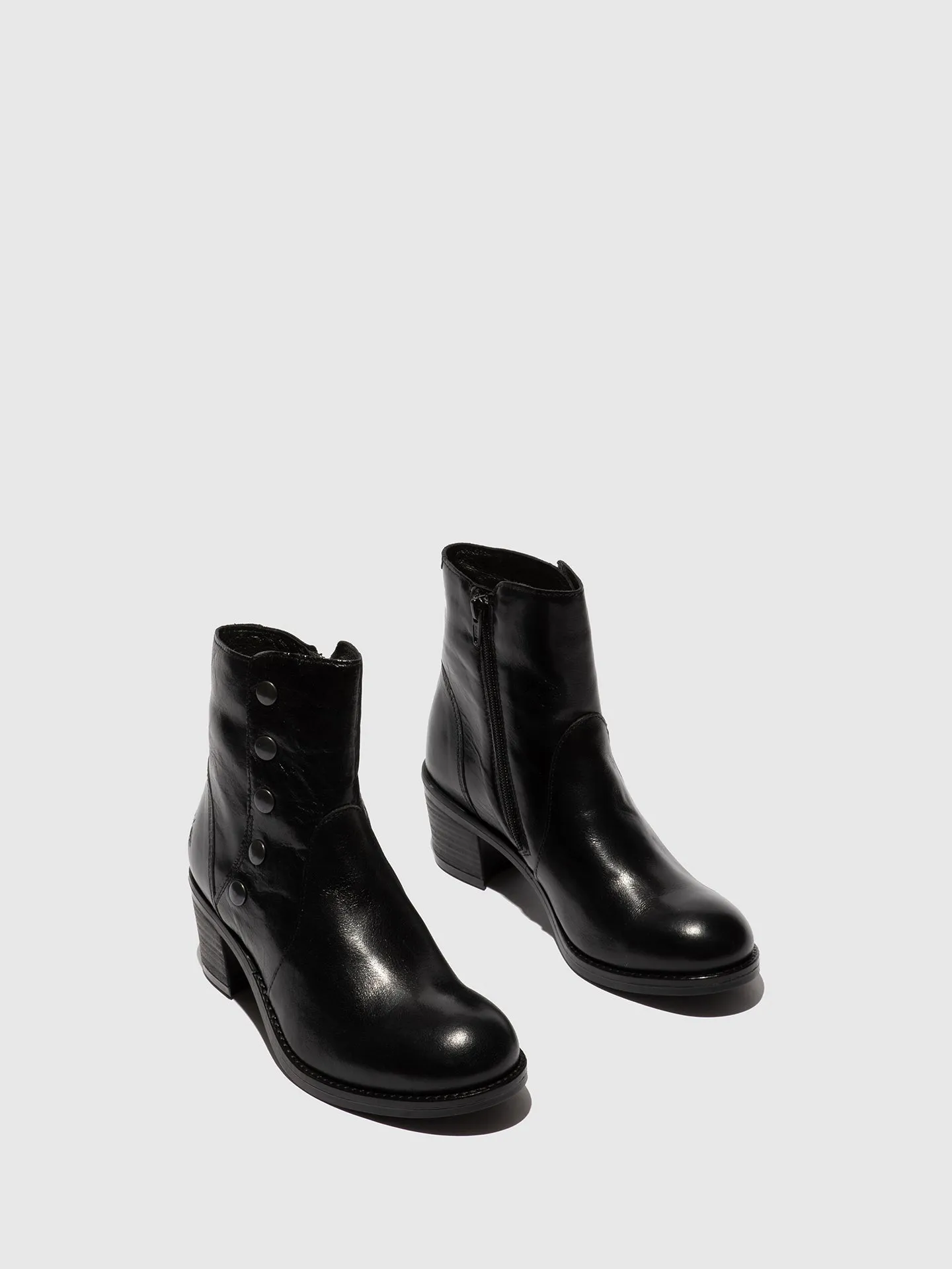Zip Up Ankle Boots ZELK647FLY COLUMBIA BLACK